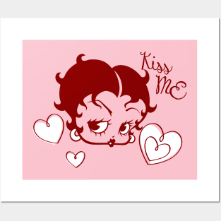 BETTY BOOP - kiss me it's Valentine's day Posters and Art